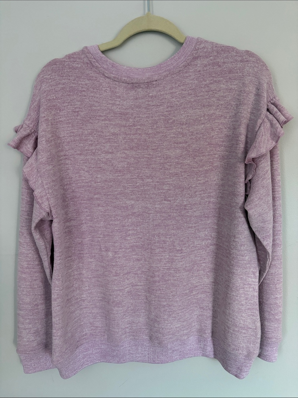 J. Crew Ruffle Shoulder Crewneck Sweater Size Large - Picture 6 of 11